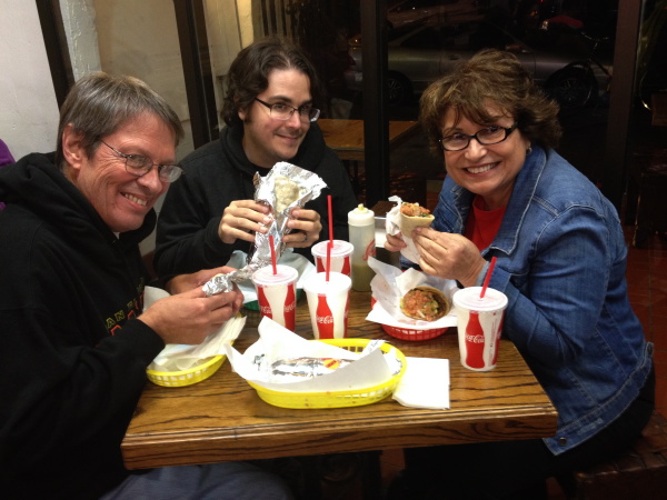 Burritos with family